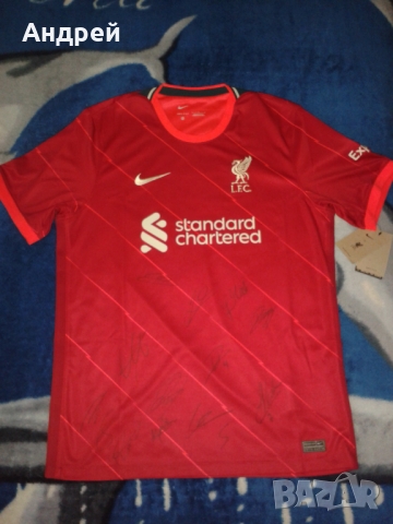 100% Оригинал с автографи! Liverpool/Ливърпул фланелка/тениска!, снимка 2 - Футбол - 36046869