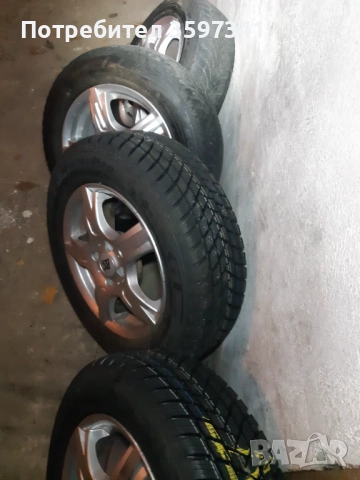 4 джанти 14 ки за фиат 500 с две нови зимни 185/65/14, снимка 2 - Гуми и джанти - 52945179