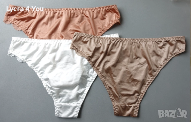 M дамски комплект от 5 цвята сатенени бикини, снимка 5 - Бельо - 50368116