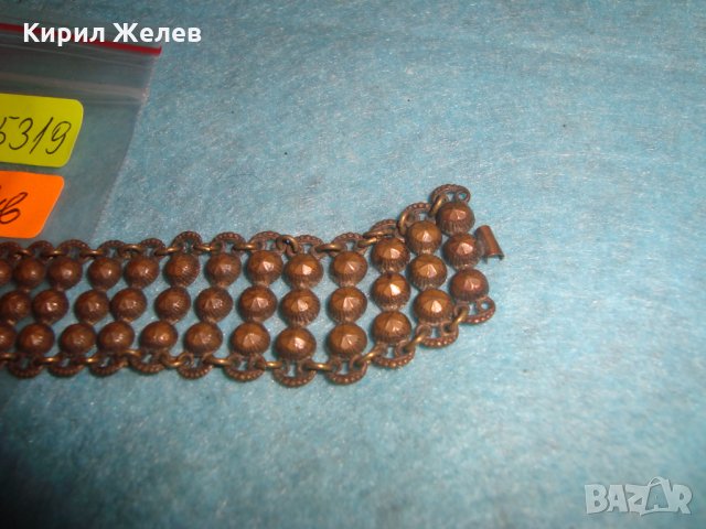 19 ВЕК ВЪЗРОЖДЕНСКА БРОНЗОВА ОРНАМЕНТИРАНА ЕТНОГРАФСКА ГРИВНА МАЙСТОРСКА РАБОТА НАКИТ за НОСИЯ 25319, снимка 8 - Антикварни и старинни предмети - 34806247