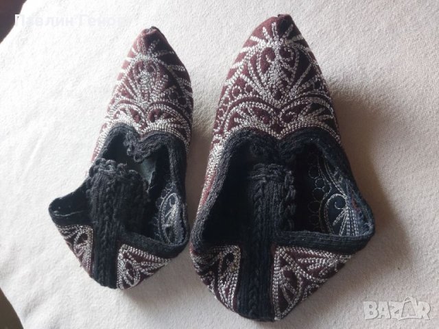 Автентични вълнени везани терлици, снимка 2 - Антикварни и старинни предмети - 39684106