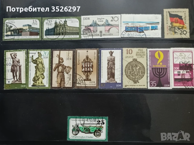 Колекция от 88 пощенски марки от бившата ГДР, снимка 3 - Филателия - 53132929