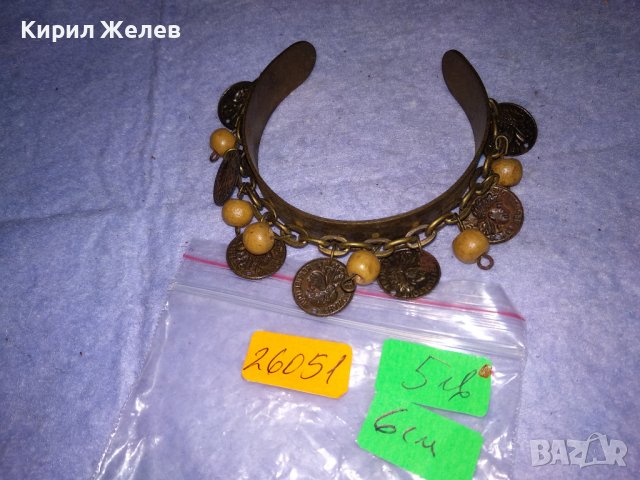 БРОНЗИРАНА ЕТНОГРАФСКИ СТИЛ РЕГУЛИРУЕМА СТОМАНЕНА ГРИВНА с ДЪРВЕНИ ТОПЧЕТА 16051, снимка 3 - Гривни - 41269151