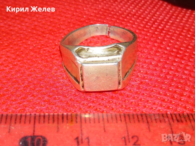 СТАРИНЕН КЛАСИЧЕСКИ РЕТРО МОДЕЛ СРЕБЪРЕН РЕГУЛИРУЕМ ПРЪСТЕН ВИСОКА ПРОБА СРЕБРО РЪЧНА РАБОТА 43237, снимка 4 - Антикварни и старинни предмети - 44610892