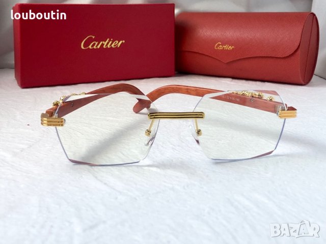 Cartier висок клас слънчеви очила Мъжки Дамски слънчеви с дървени дръжки, снимка 6 - Слънчеви и диоптрични очила - 41949038