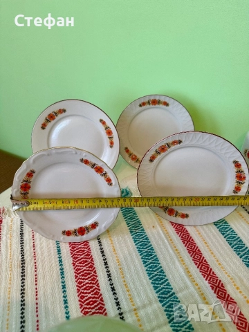 Старинен комплект за подправки, чаши, чинии и паници, снимка 5 - Сервизи - 51832469