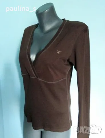  Два броя / Памучна и рипсена блуза с прекръстосано деколте / голям размер , снимка 9 - Блузи с дълъг ръкав и пуловери - 15415129