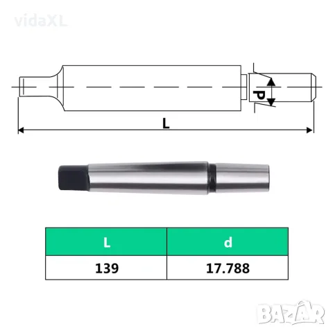 vidaXL Патронник за бормашина, бързозатягащ, MT3-B18, 16 мм 1-16B16, снимка 7 - Бормашини - 56146139