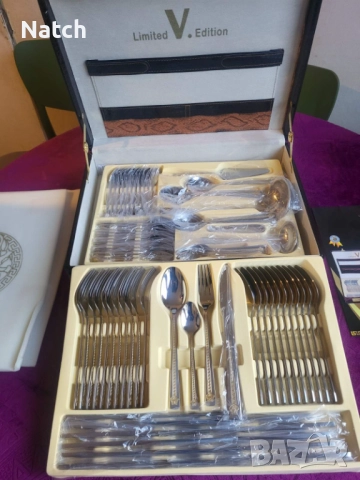 Комплект кухненски съдове за готвене, метало-керамични кухненски ножове и прибори за хранене  , снимка 9 - Прибори за хранене, готвене и сервиране - 52774539