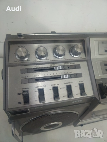 Радио касетофон PHILIPS D9714  Ghettoblaster Vintage  Elephant- слонът Липсва дръжката за носене, снимка 9 - Радиокасетофони, транзистори - 53219877