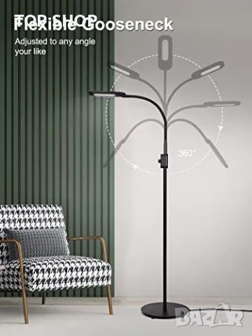 AUKEY LED подова лампа, 3 цветни режима и 20 димируеми нива, снимка 11 - Лампи за стена - 48490730