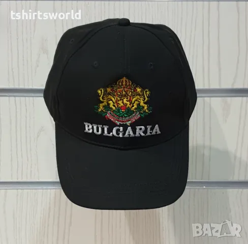 Нова шапка с козирка България, с Герб в черен цвят