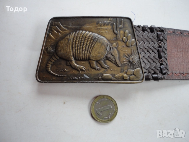 Кожен колан Bergamo Brass Works, снимка 2 - Колани - 52826464