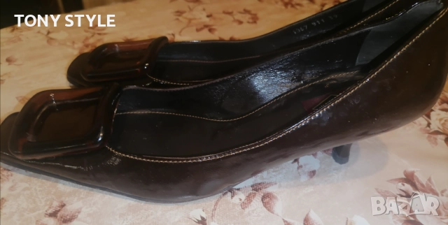 Италиански Дамски Обувки от Естествена Кожа 39, снимка 2 - Дамски елегантни обувки - 51488554