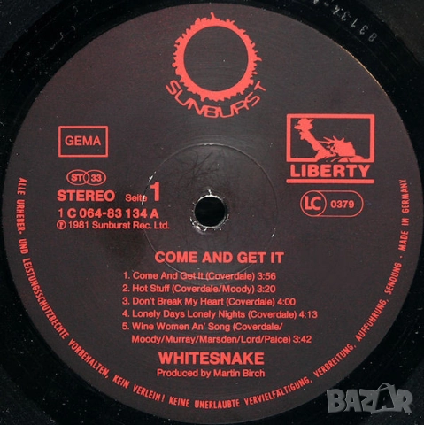 Грамофонни плочи Whitesnake, снимка 8 - Грамофонни плочи - 47826278