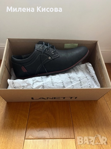 Нови мъжки кожени обувки 41