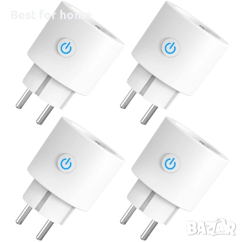 ANTELA Smart Plug 16A 3680 Watt с мониторинг на захранването - 4 бр.