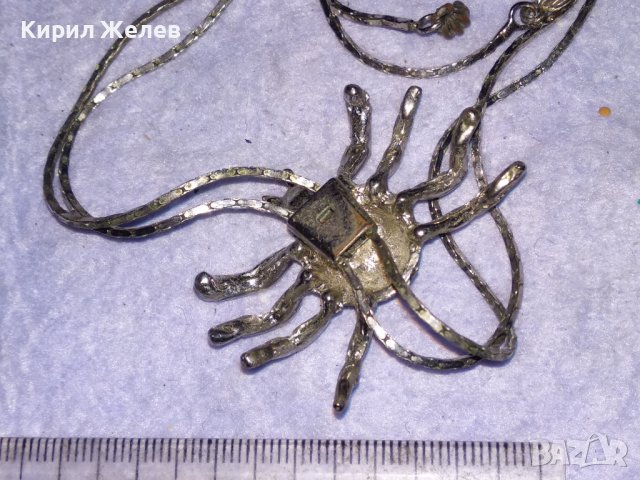 ЕФЕКТНО ПОСРЕБРЕНО КОЛИЕ с ФИГУРАЛЕН ПЕНДАНТ ПАЯЧЕ с ИСКРЯЩИ КРИСТАЛИ 38658, снимка 15 - Колиета, медальони, синджири - 41682632