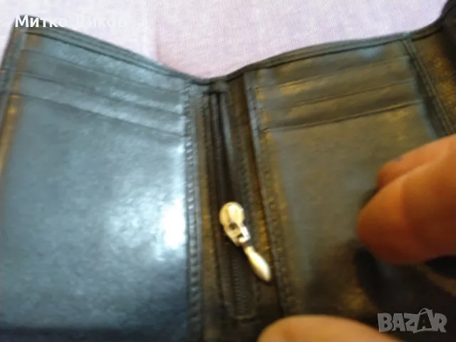 Портфейл Гранде марков естествена кожа с вътрешен цип 120х85мм нов, снимка 8 - Портфейли, портмонета - 50113719