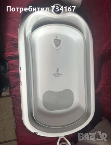 Сгъваема бебешка вана с термометър и възглавница, снимка 6 - Други - 52998700