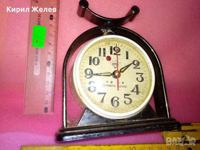 SHANGHAI CHINA Стар РЯДЪК КОЛЕКЦИОНЕРСКИ РЕТРО МЕХАНИЧЕН КИТАЙСКИ БУДИЛНИК ШАНХАЙ 30479, снимка 10 - Антикварни и старинни предмети - 44548954
