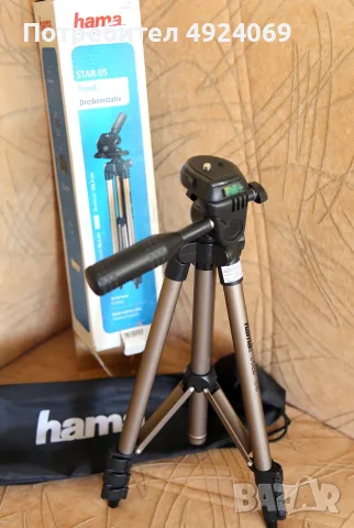 Статив трипод HAMA STAR 05 – от 36,5 см до 106,5 см, снимка 2 - Чанти, стативи, аксесоари - 56152993