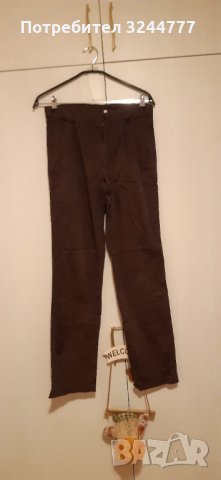Тъмнокафяв мъжки памучен панталон, снимка 1 - Панталони - 36005112