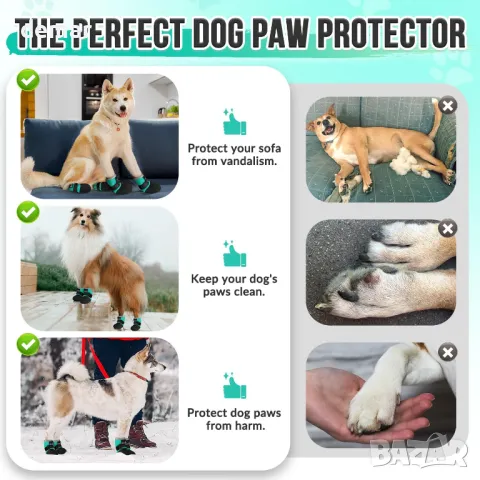 Eyein Кучешки ботуши, водоустойчиви, дишащи, отразяващи, неплъзгащи се (размер 4:5,1-5,5 см), снимка 6 - За кучета - 49513751