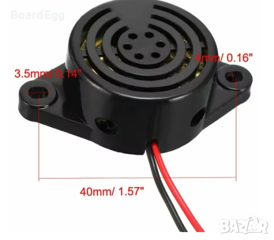 Електронен Алармен Зумер - постоянен тон, снимка 2 - Друга електроника - 51231502