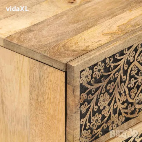 vidaXL Нощни шкафчета, 2 бр, 40x33x46 см, манго масив, снимка 8 - Шкафове - 56147316