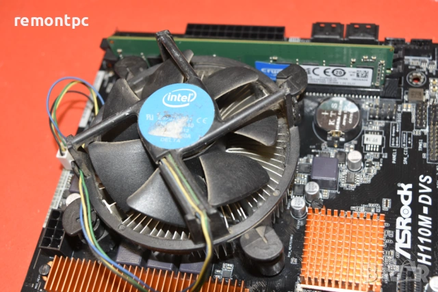 I5 7500 + H110M-DVS + 4 GB DDR4 Дъно процесор и памет, снимка 3 - Дънни платки - 53596574