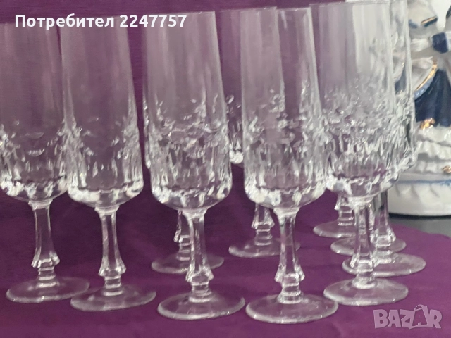 Кристални чаши за вина 10 бр, снимка 3 - Чаши - 52569597