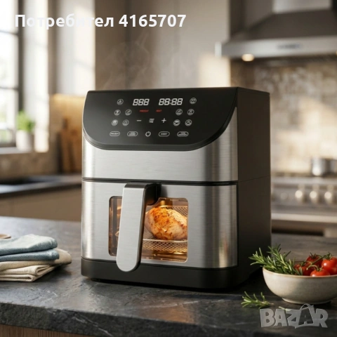 Фритюрник с горещ въздух XXL - 8 литра, 1800 W и 12 програми, снимка 9 - Фритюрници - 53786204