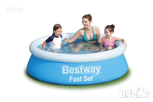  Надуваем басейн 183х51 см.  