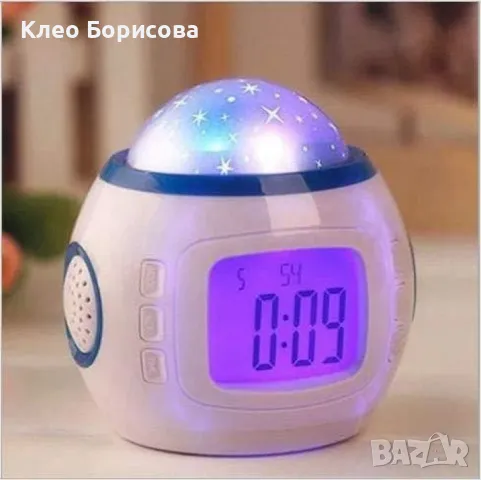 Будилник с прожекционна лампа – магията на звездното небе във вашата стая +музика, снимка 7 - Друга електроника - 49156425