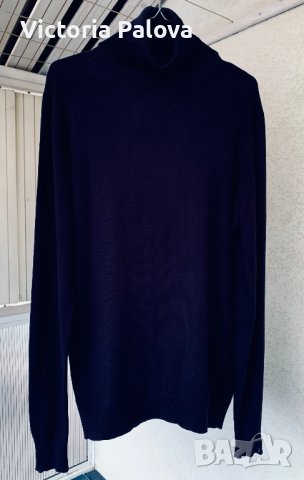 Тъмносиньо  поло коприна унисекс, снимка 6 - Пуловери - 44126954