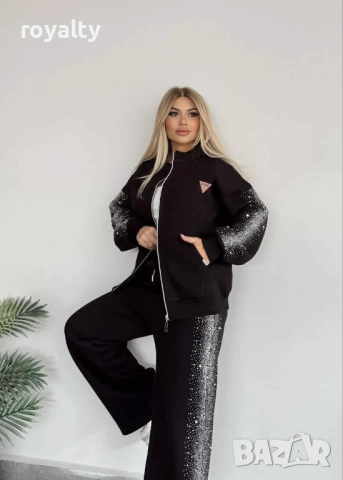 Guess Черен Ватиран Дамски Комплект 