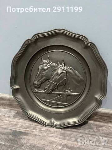 Антикварна метална чиния , снимка 8 - Антикварни и старинни предмети - 52097657