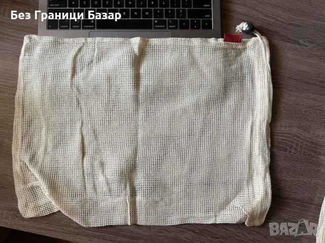 Нови Мрежести торбички за плодове и зеленчуци с връзки – комплект 9 броя, снимка 3 - Други - 53956505