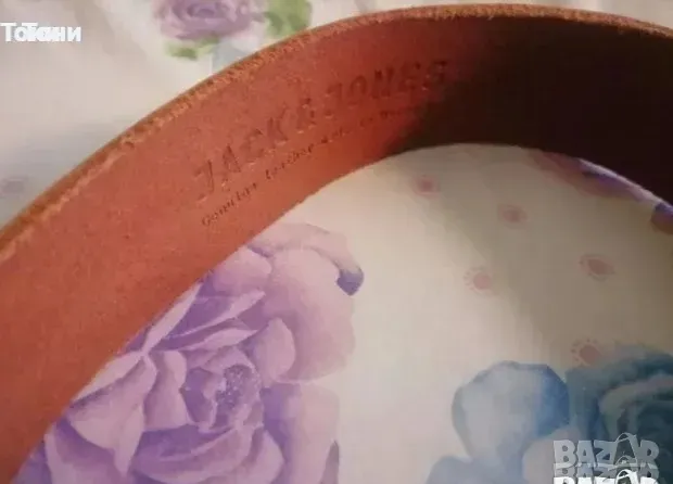 JACK and JONES Оригинал Нов Мъжки Колан Изцяло Естествена Кожа 100см., снимка 4 - Колани - 48669064