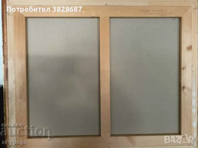 Картина,,Градежа  на храма в Пампорово", снимка 5 - Картини - 48269716