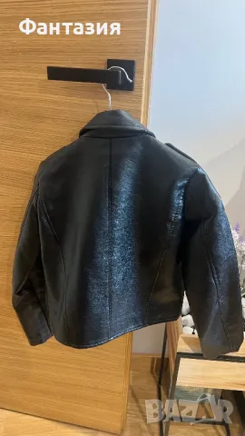 Черно кожено яке Sinsay, снимка 3 - Детски якета и елеци - 49891821