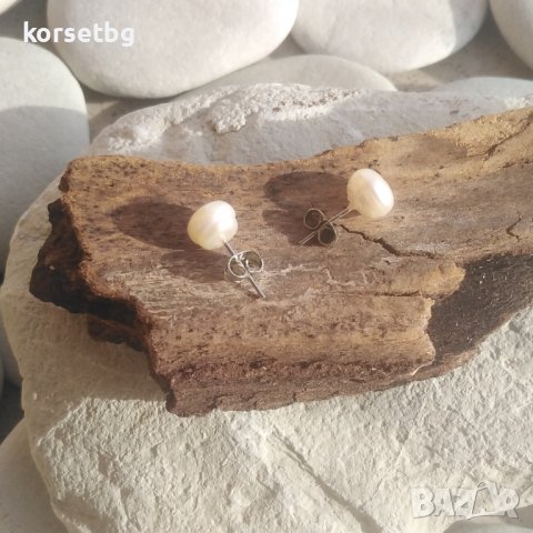 Обеци естествени перли 8011, снимка 1