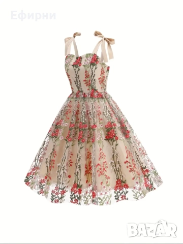 рокля бродерия, Нежна рокля бродерия, Елегантна рокля