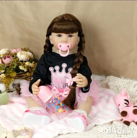 Реалистична кукла Реборн, Reborn бебе, реалистична кукла 55см, снимка 3 - Кукли - 52083055