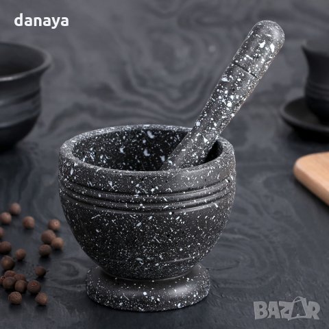 2695 Пластмасово хаванче Черен мрамор, снимка 2 - Аксесоари за кухня - 35714680