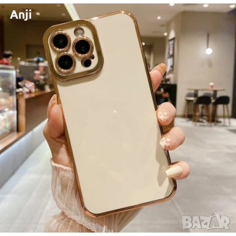 Луксозен силиконов кейс+камера iPhone 14