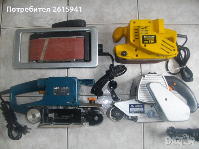 ELU 850W/AEG 1010W/PRAXIS 720W Професионален Лентов Шлайф-Герм/Холандия-Почти Нови-Разл, снимка 2 - Други инструменти - 40209391