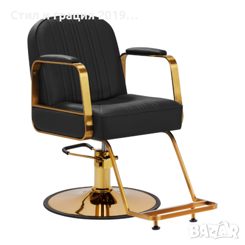 Фризьорски стол Acri Gold - черен