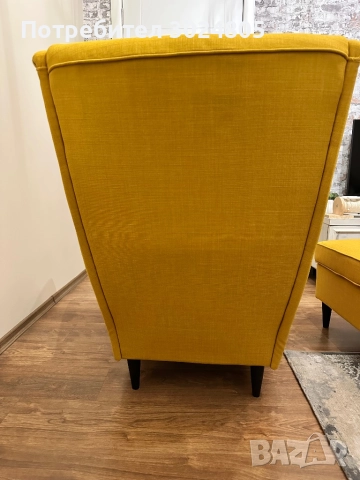 Кресло и табуретка Strandmon, снимка 6 - Дивани и мека мебел - 52484769